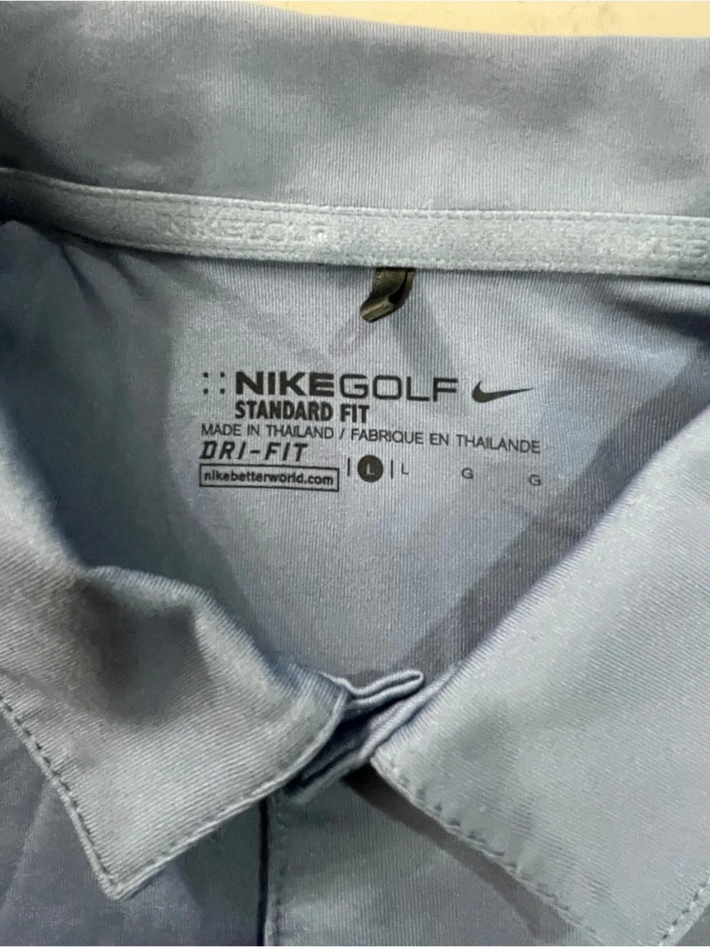 Nike Golf Dri-FIT Men's Large Blue Colorblock Polo Shirt 725527-404